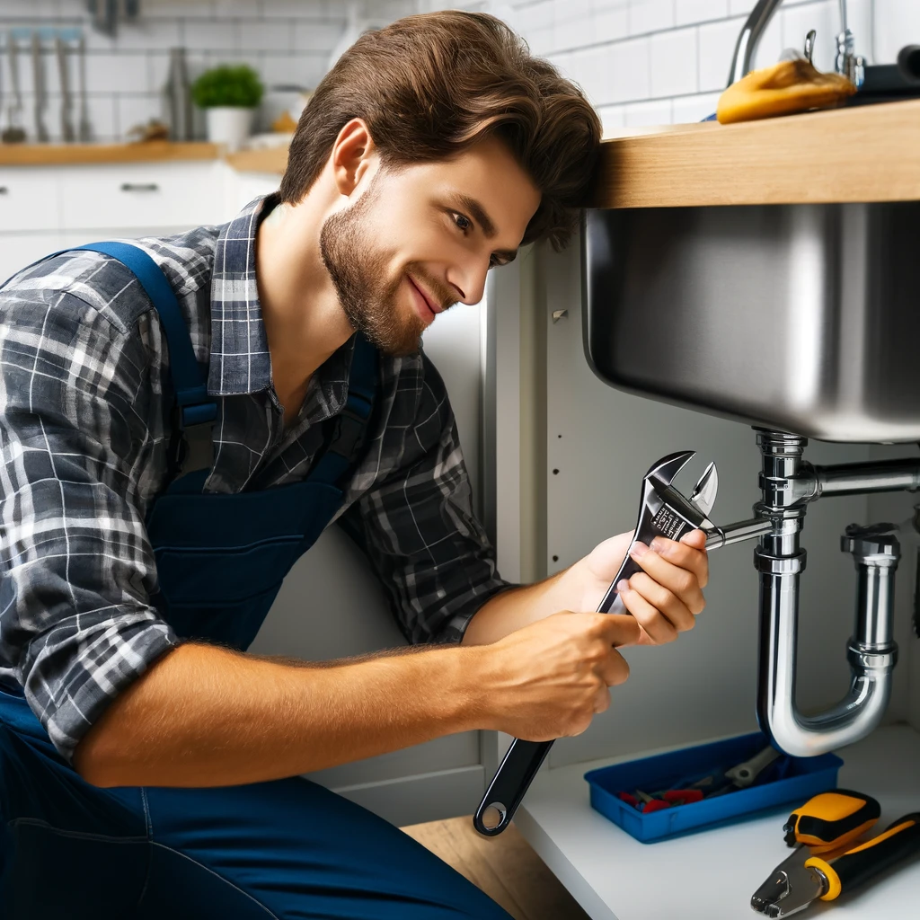 A professional plumber repairing a kitchen sink in Fair Oaks, CA, showcasing expertise and quality service.