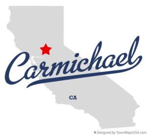 map of carmichael ca