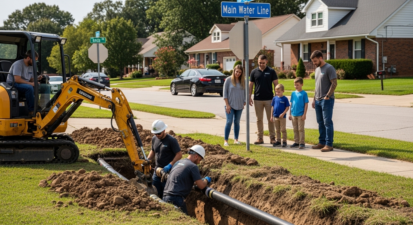 main water line installation