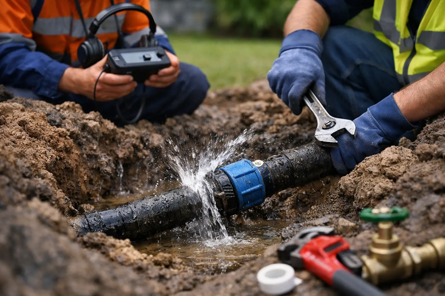 Water Line Leak Detection and Repair Signs