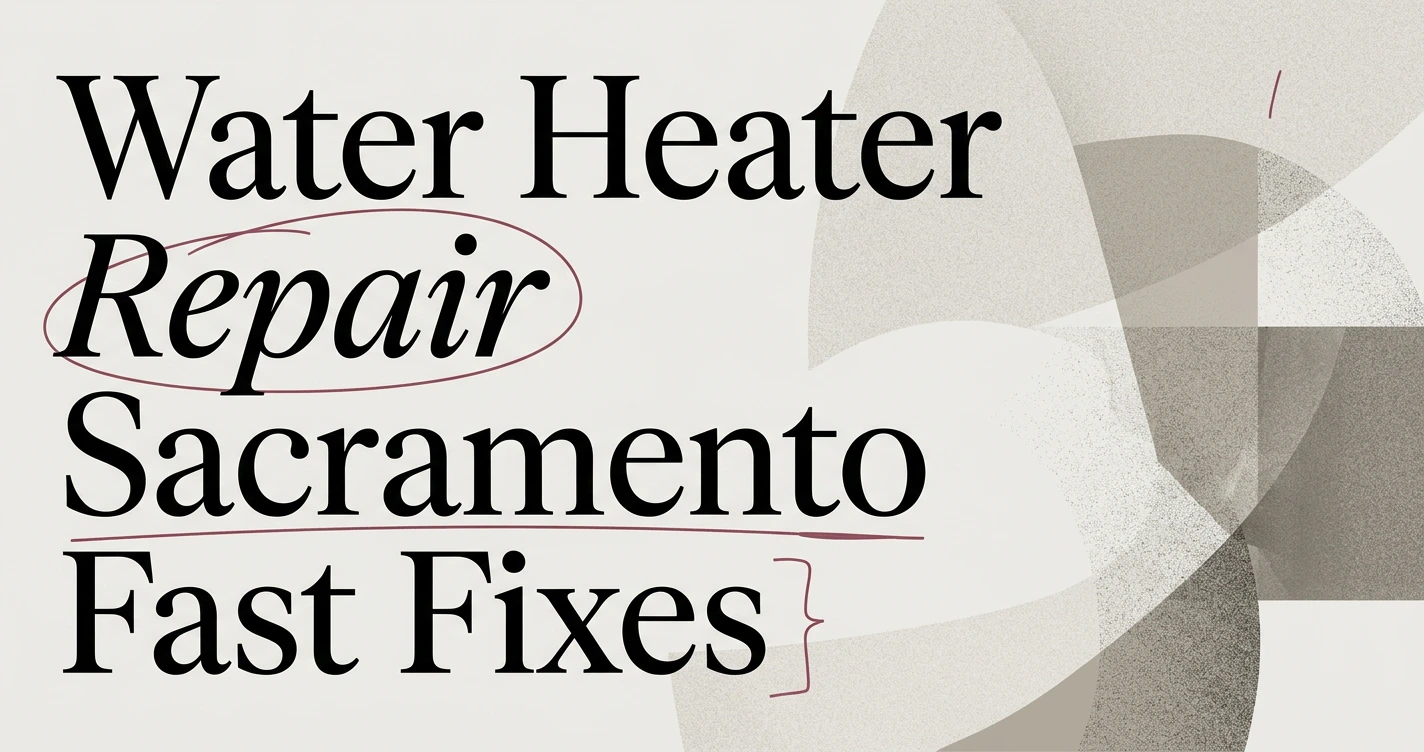 Water Heater Repair Near Me: Fast Fixes in Sacramento