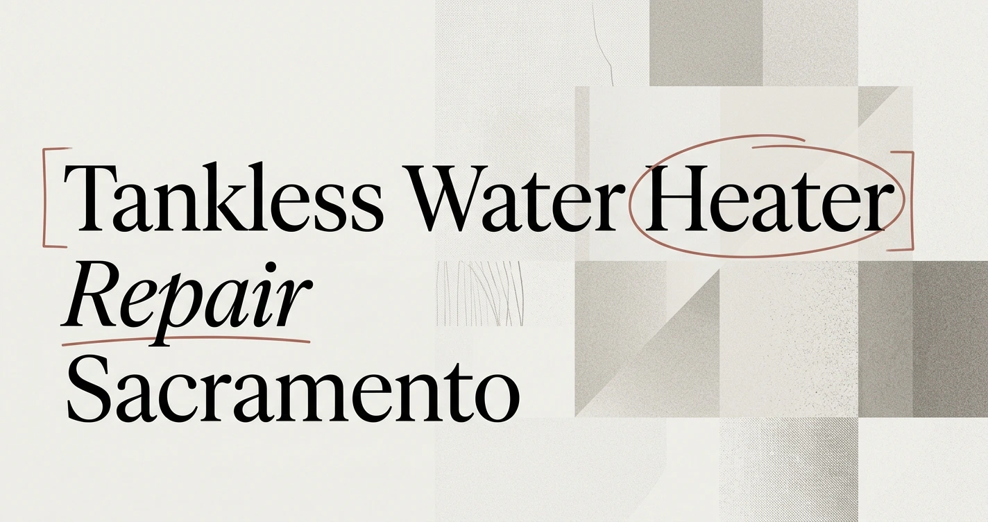 Tankless Water Heater Repair: Sacramento Guide